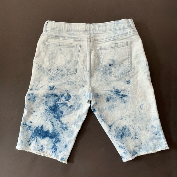 The Children’s Place Denim Jean Shorts Girls 14 XL Bermuda Tie Dye Boho Hippie - Picture 2 of 3